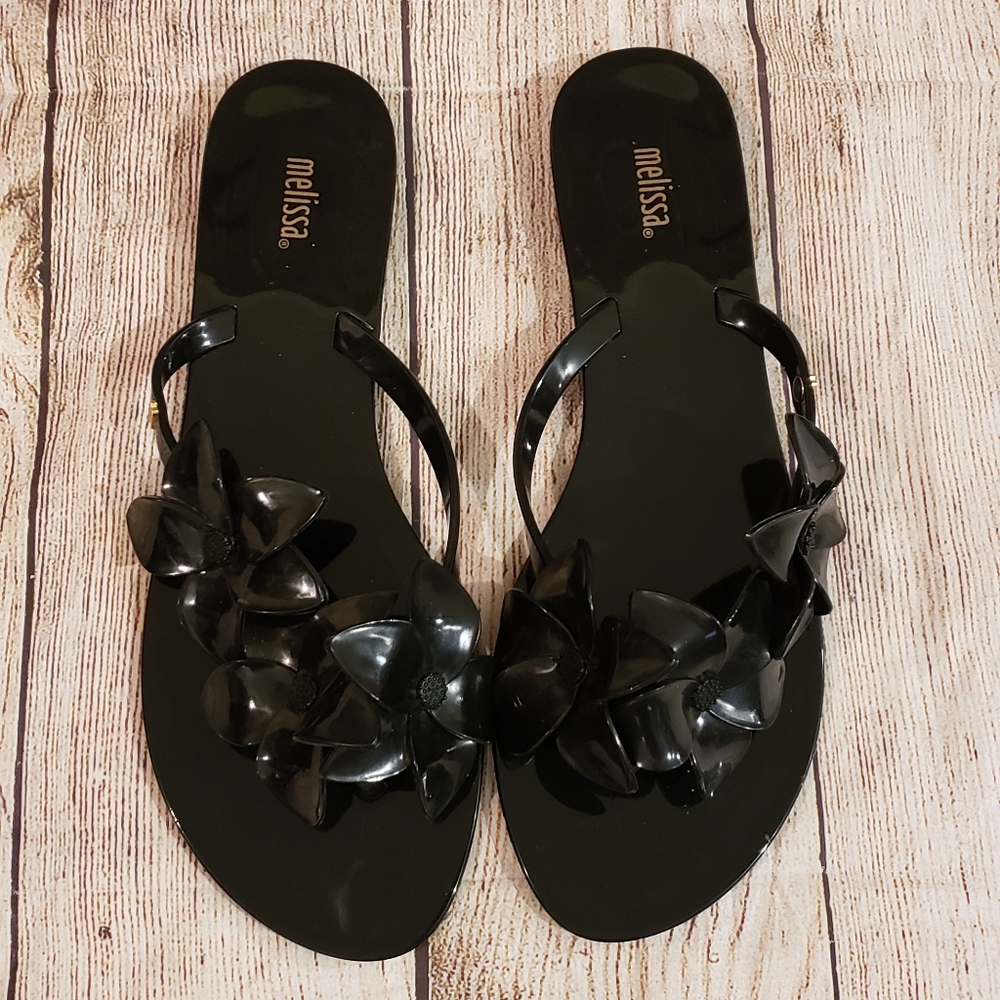 Melissa Harmonic Garden Floral Sandals Sz 10